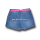 girls blue washed jeans shorts